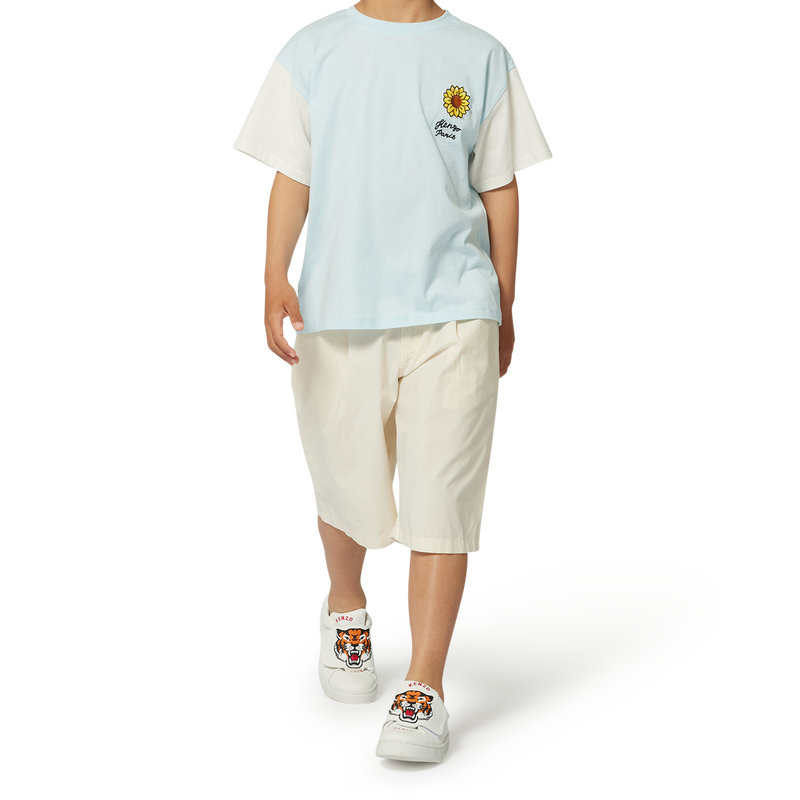 Bermuda tinta unita in cotone KENZO KIDS 
                        RAGAZZO