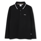 Polo a maniche lunghe, NERO, hi-res
