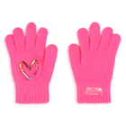 Guanti con cuore di paillettes, ROSA, hi-res