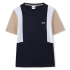 T-shirt di cotone multicolore BOSS 
                    RAGAZZO