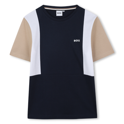 T-shirt di cotone multicolore BOSS RAGAZZO