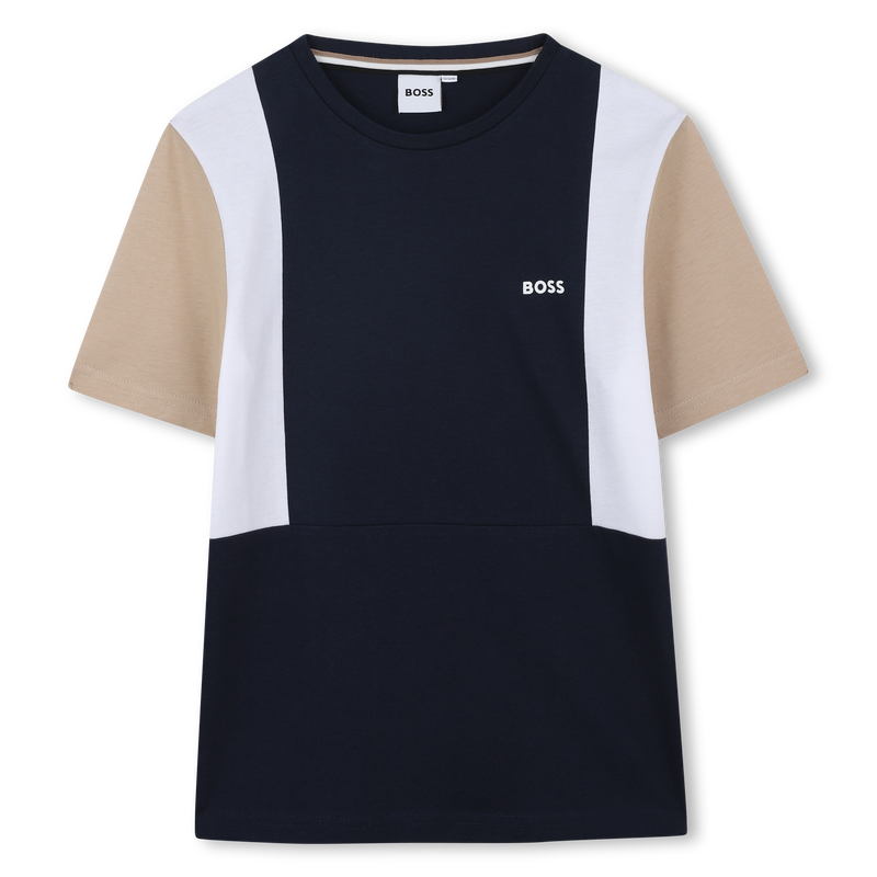 T-shirt di cotone multicolore BOSS 
                        RAGAZZO