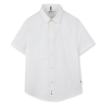 Camicia in cotone tinta unita BOSS RAGAZZO