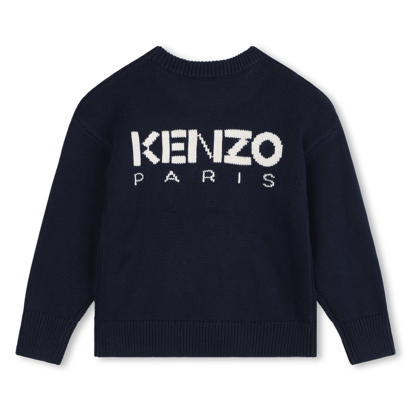 Pullover lavorato fiori e logo KENZO KIDS 
                        BAMBINA