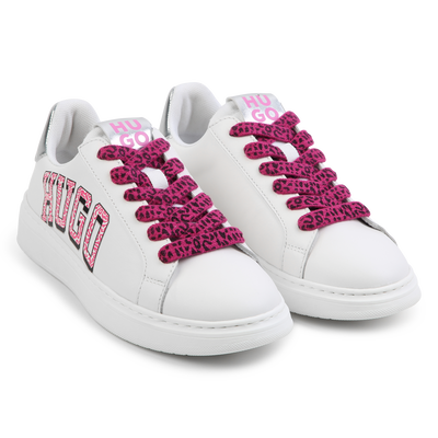 Sneakers stringate con stampe HUGO BAMBINA