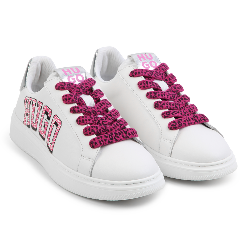 Sneakers stringate con stampe HUGO 
                        BAMBINA