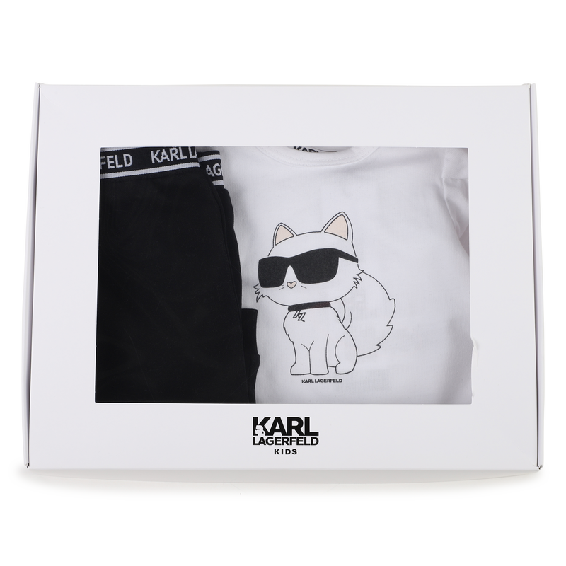 T-shirt e leggings in cotone KARL LAGERFELD KIDS 
                        BAMBINA