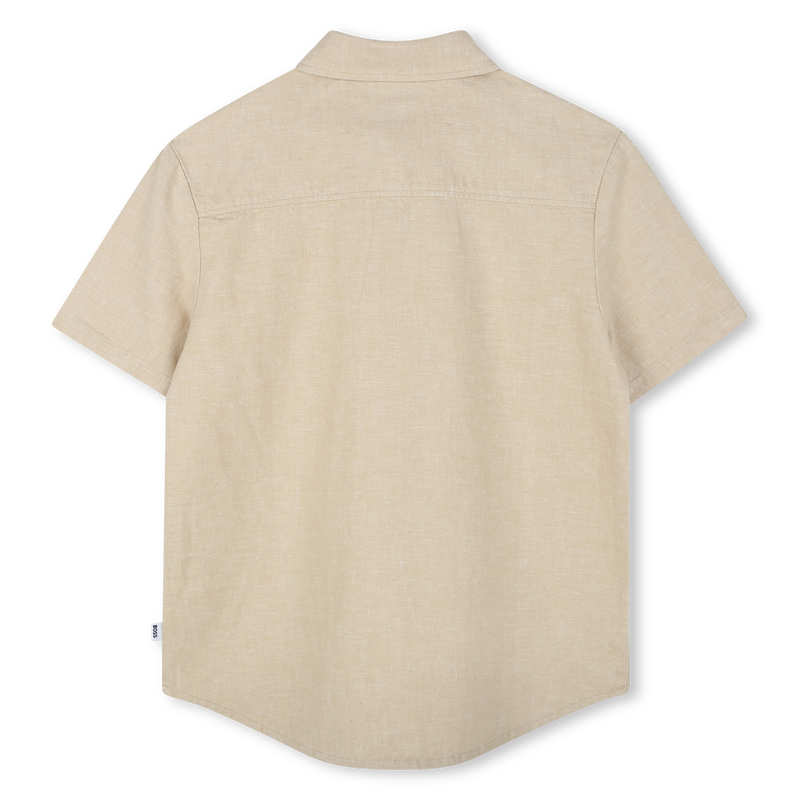 Camicia ampia in lino e cotone BOSS 
                        RAGAZZO