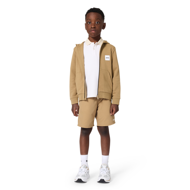 BERMUDA IN TESSUTO LEGGERO GOFFRATO BOSS 
                        RAGAZZO