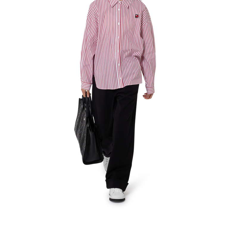 Camicia a righe con stampa DKNY 
                        BAMBINA