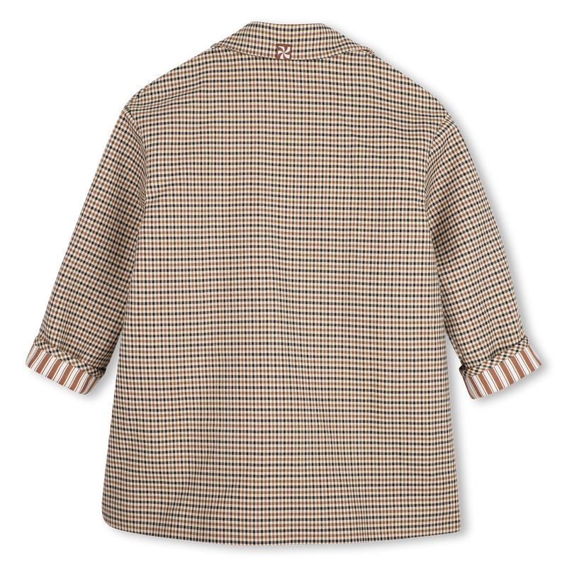 Cappotto lungo a quadri KIDS AROUND 
                        BAMBINA