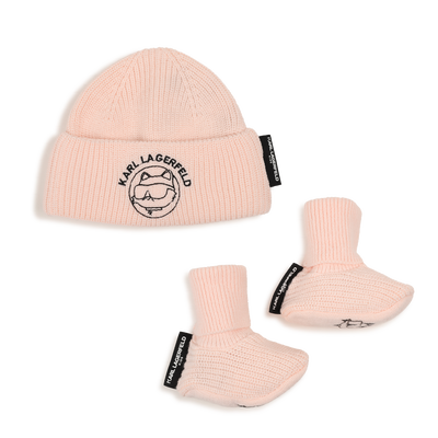 Completo berretto e scarpine KARL LAGERFELD KIDS BAMBINA
