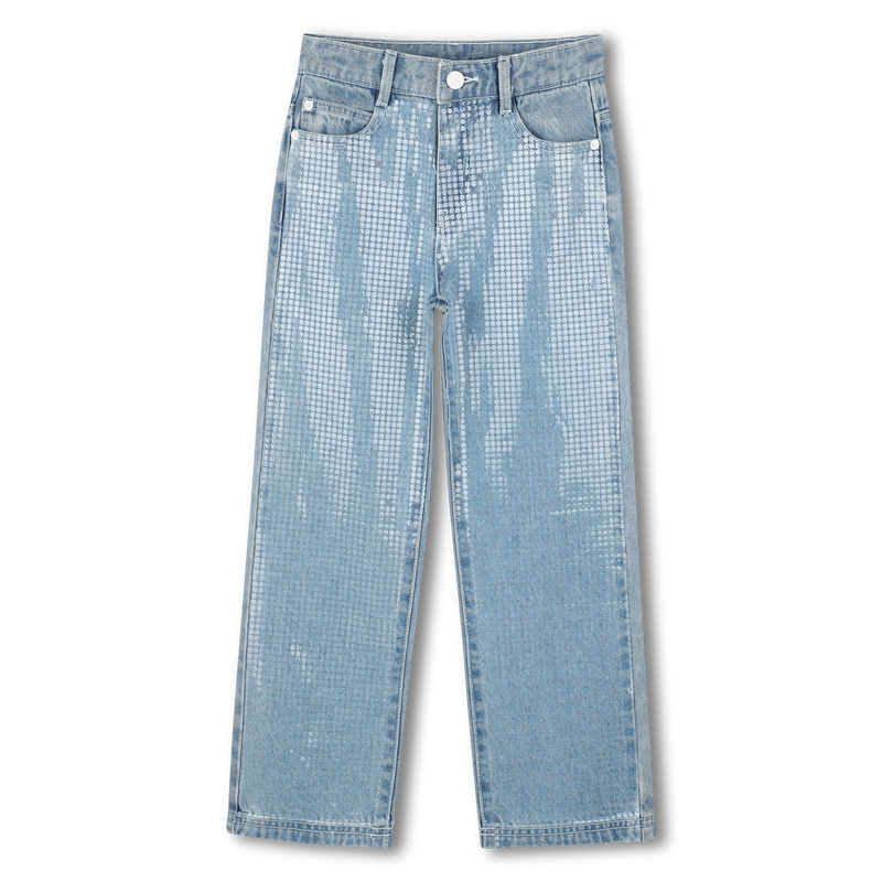 Jeans regolabili paillettes DKNY 
                        BAMBINA