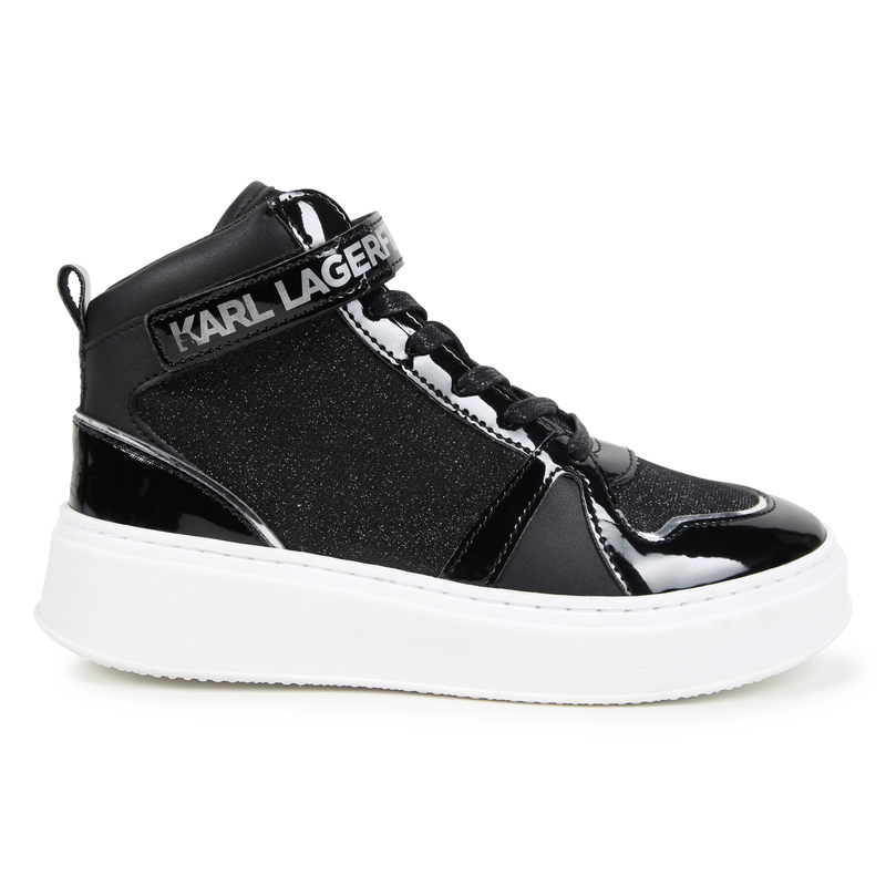 Sneakers alte in pelle KARL LAGERFELD KIDS 
                        BAMBINA
