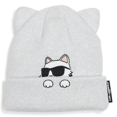 Knitted beanie KARL LAGERFELD KIDS BAMBINA