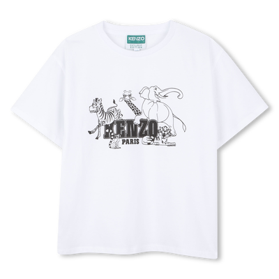 T-shirt a maniche corte in cotone KENZO KIDS RAGAZZO