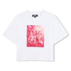T-shirt a maniche corte, BIANCO  ROSA, hi-res