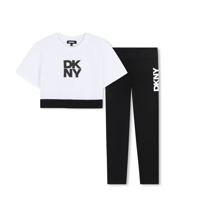 SET T-SHIRT E LEGGINGS DKNY 
                        BAMBINA