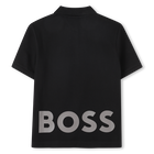 Polo in cotone con logo BOSS 
                    RAGAZZO