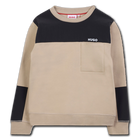 Felpa girocollo, BEIGE/NERO, hi-res