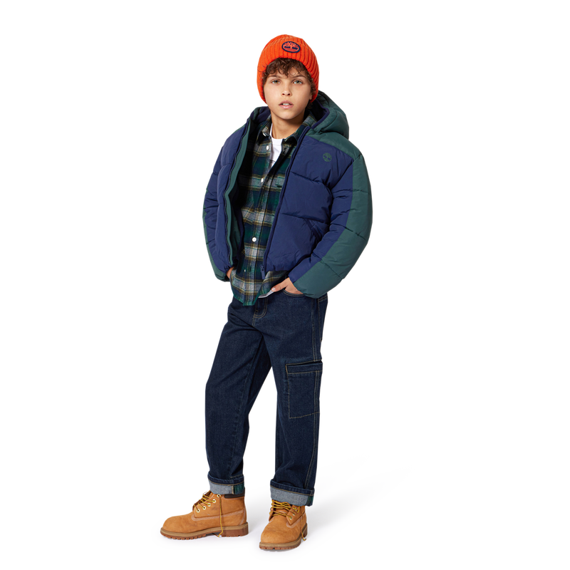 Cappello badge lavorato a maglia con logo TIMBERLAND 
                        RAGAZZO