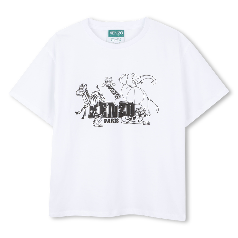 T-shirt a maniche corte in cotone KENZO KIDS 
                        RAGAZZO