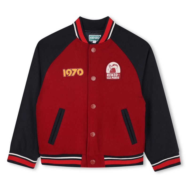 Bomber con chiusura a scatto KENZO KIDS 
                        UNISEX