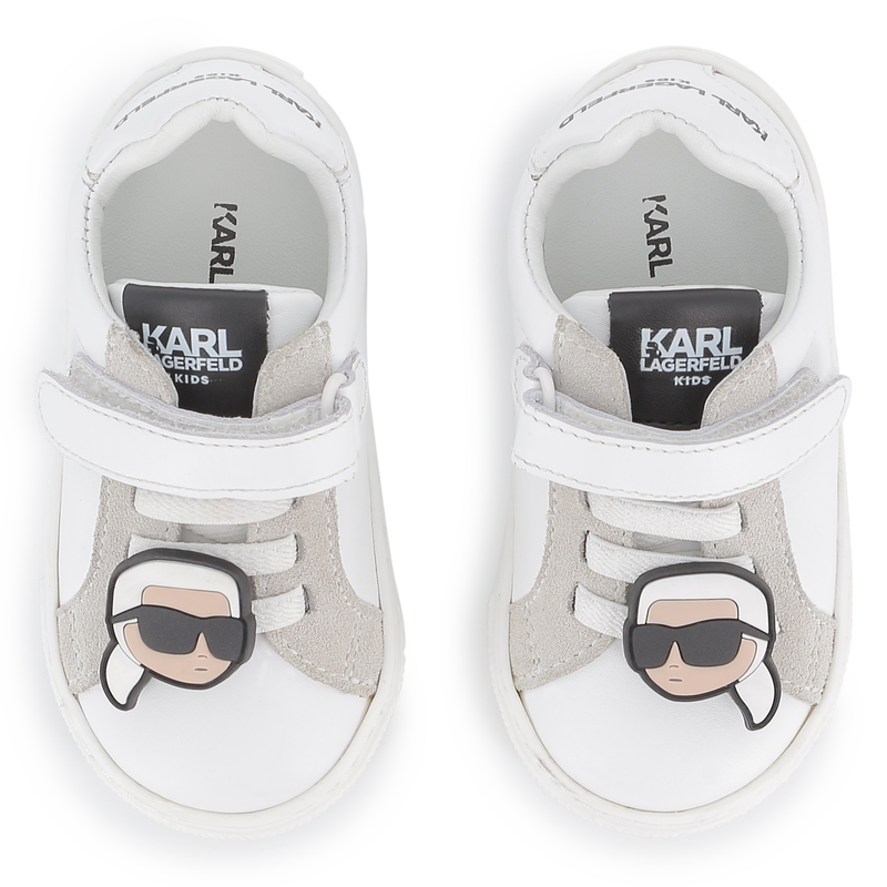 Sneakers basse in pelle bovina KARL LAGERFELD KIDS 
                        UNISEX