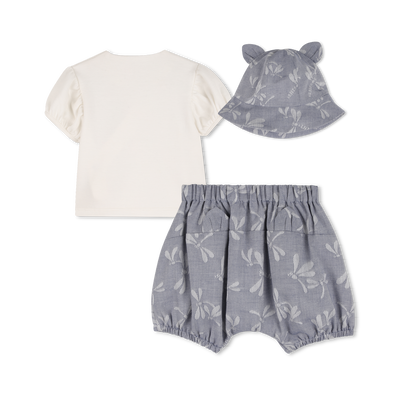 T-SHIRT, CAPPELLO DA PESCATORE E SET CON PETTORINA KENZO KIDS BAMBINA
