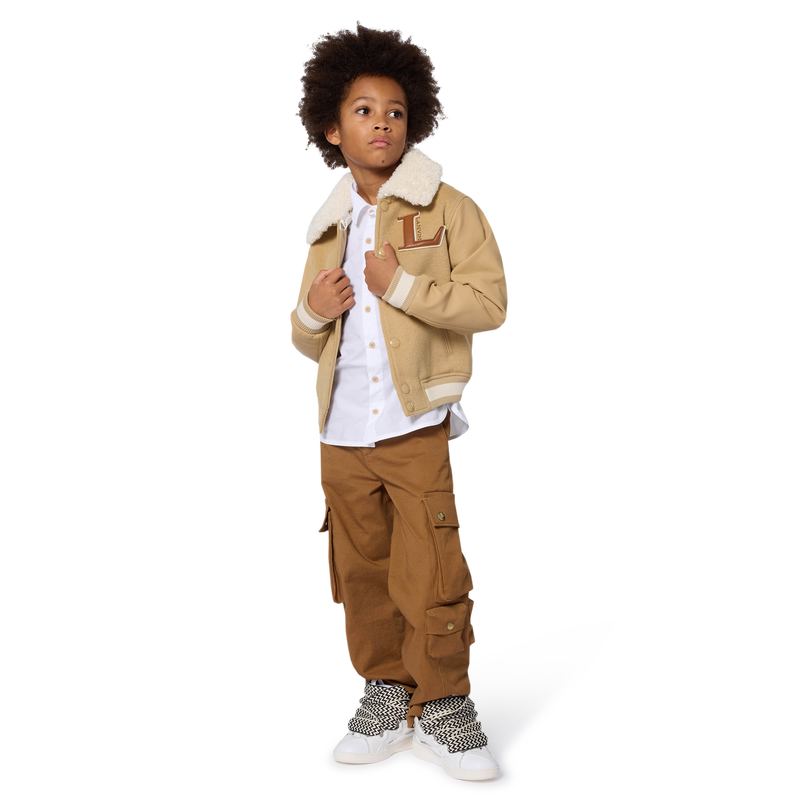 Camicia ricamata stampata con logo LANVIN 
                        RAGAZZO