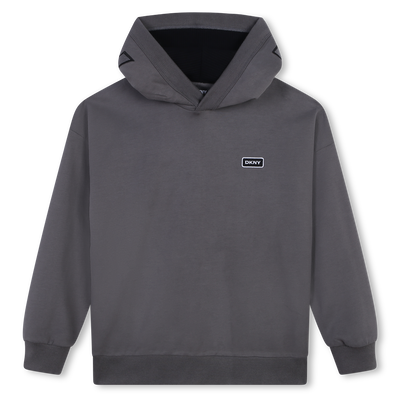 Felpa con cappuccio in cotone DKNY UNISEX