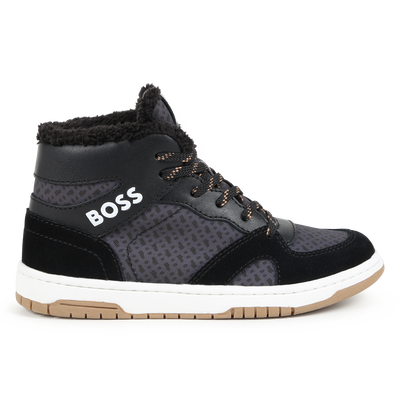 Sneakers stringate misto pelle BOSS RAGAZZO