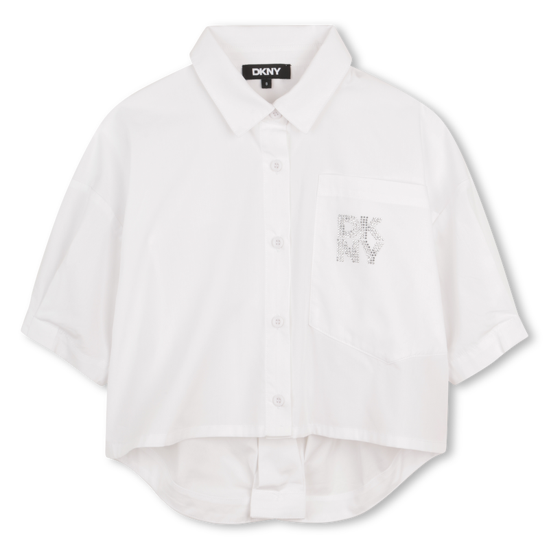 CAMICIA A MANICHE CORTE DKNY 
                        BAMBINA