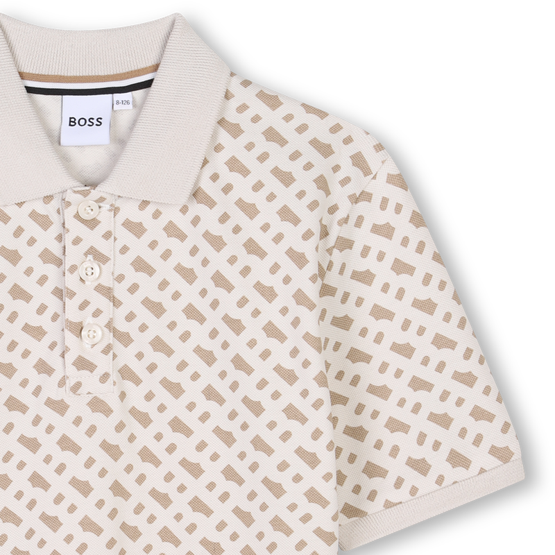 Polo stampata taglio dritto BOSS 
                        RAGAZZO