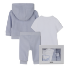Set cardigan + pantaloni + t-shirt BOSS 
                    RAGAZZO