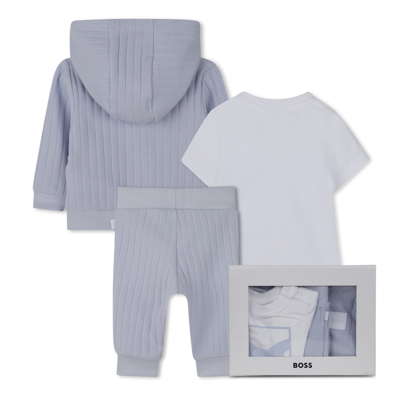 Set cardigan + pantaloni + t-shirt BOSS 
                        RAGAZZO