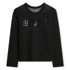 T-shirt a maniche lunghe, NERO, hi-res
