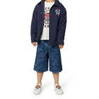 Bermuda in denim stampato KENZO KIDS 
                    RAGAZZO