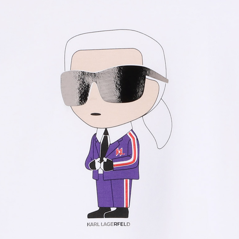 T-shirt con stampa applicata KARL LAGERFELD KIDS 
                        BAMBINA