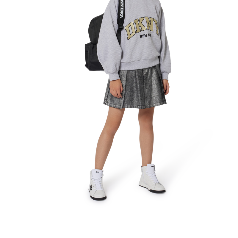 Gonna di jeans in cotone DKNY 
                        BAMBINA