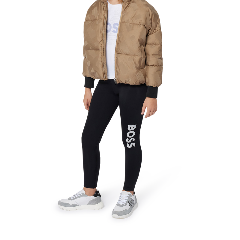 Piumino con zip a collo alto BOSS 
                        BAMBINA