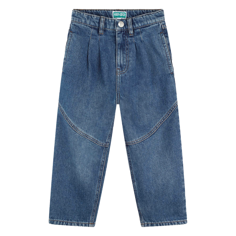 Jeans con inserti e pieghe KENZO KIDS 
                        BAMBINA