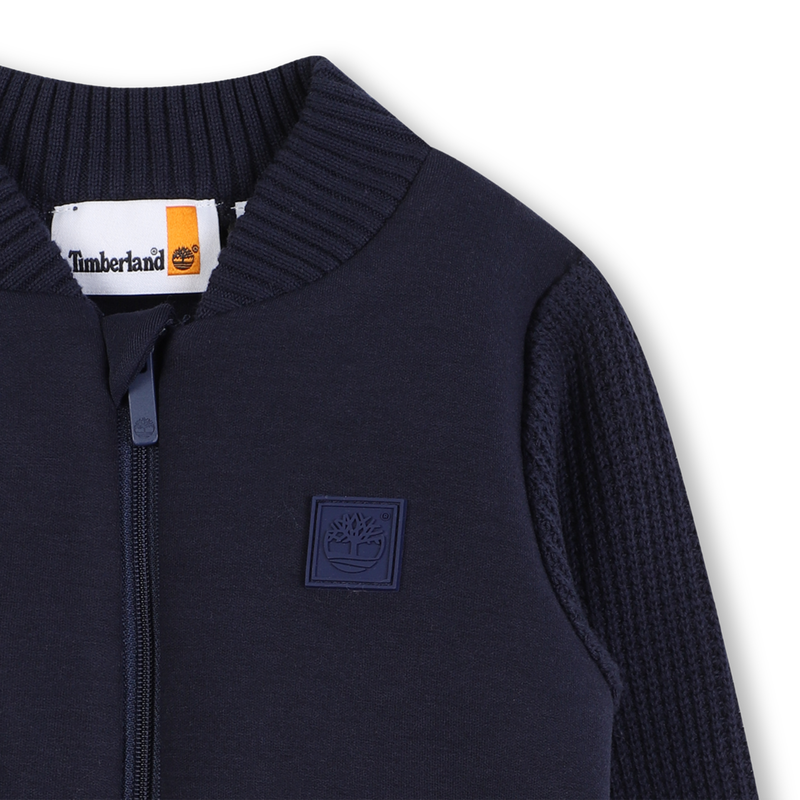 Cardigan con zip e maniche a contrasto TIMBERLAND 
                        RAGAZZO