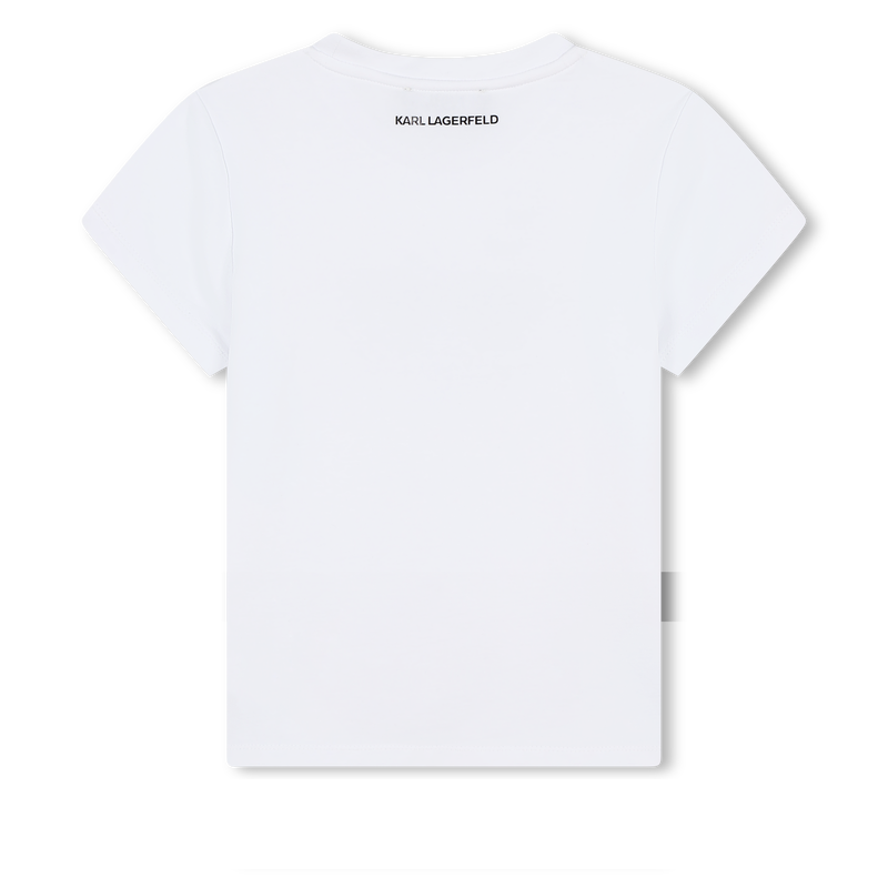 T-shirt con stampa occhiali KARL LAGERFELD KIDS 
                        BAMBINA