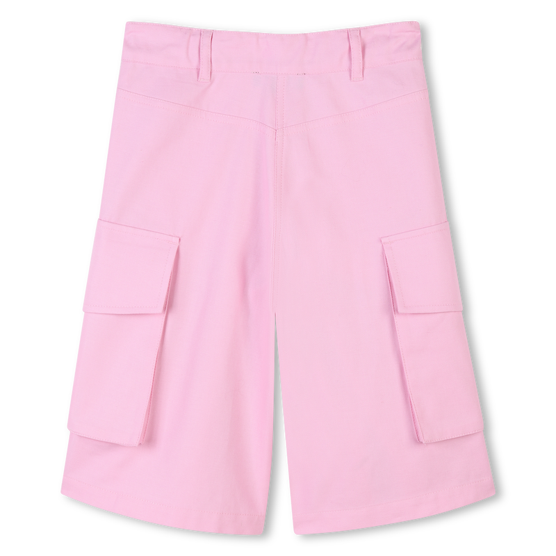 Shorts lunghi in cotone e lino DKNY 
                        BAMBINA