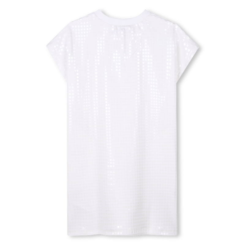 Abito in cotone con paillettes DKNY 
                        BAMBINA