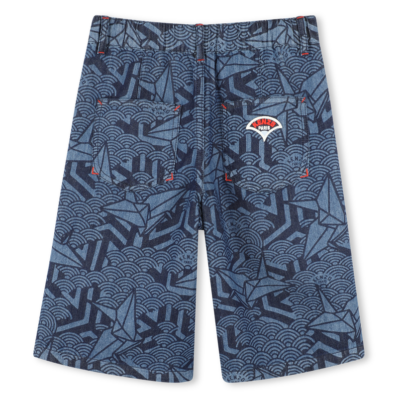 Bermuda in denim stampato KENZO KIDS 
                        RAGAZZO