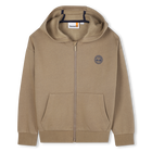Cardigan da jogging con cappuccio, KAKI, hi-res