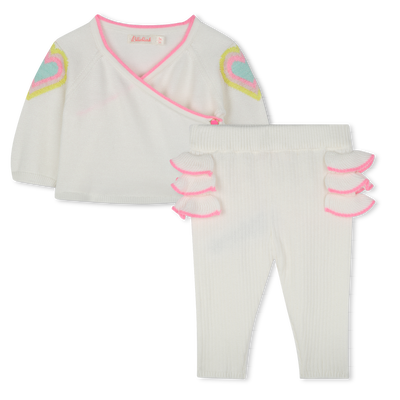 Completo in maglia di cotone BILLIEBLUSH BAMBINA