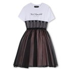 Abito formale manica corta KARL LAGERFELD KIDS 
                    BAMBINA